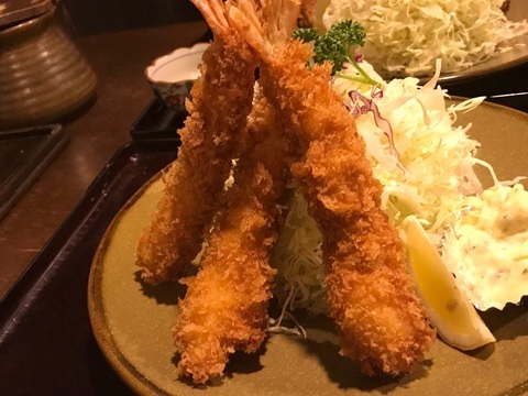 いけちゃん丸氏と濱乃家リブロースとんかつ定食青梅