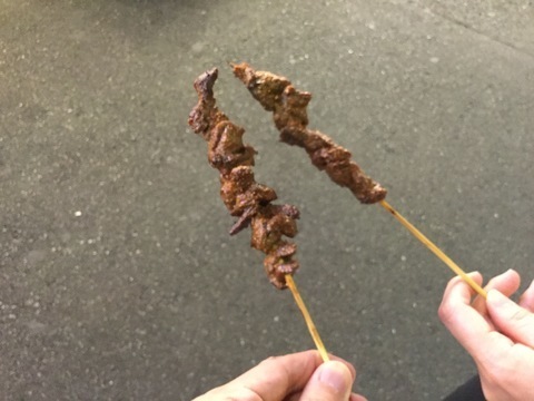 上野公園飲みマトン串