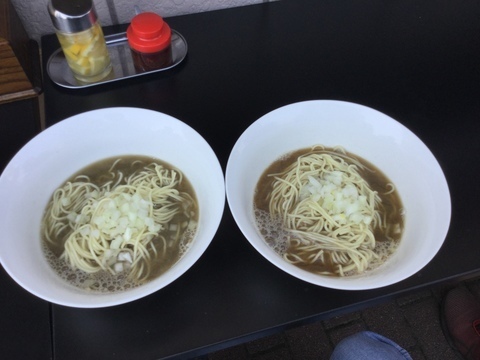 アグリパークゆめすぎと構内ラーメン煮干乱舞中華そば比較